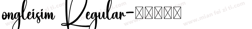 ongleisim Regular字体转换